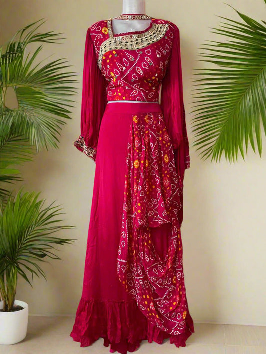 Gulabi bandhej Leher