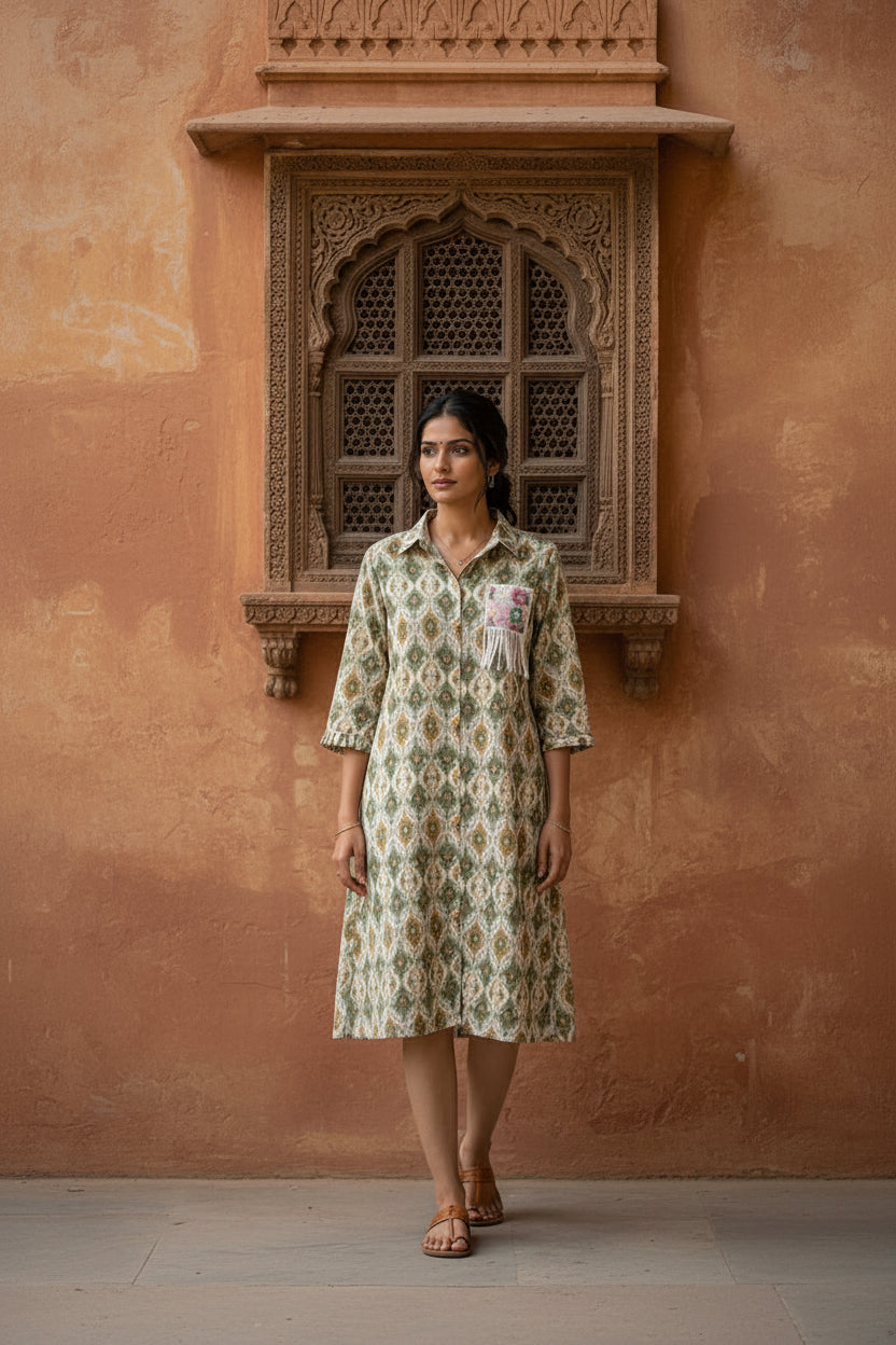 Linen Loom Shirt Dress