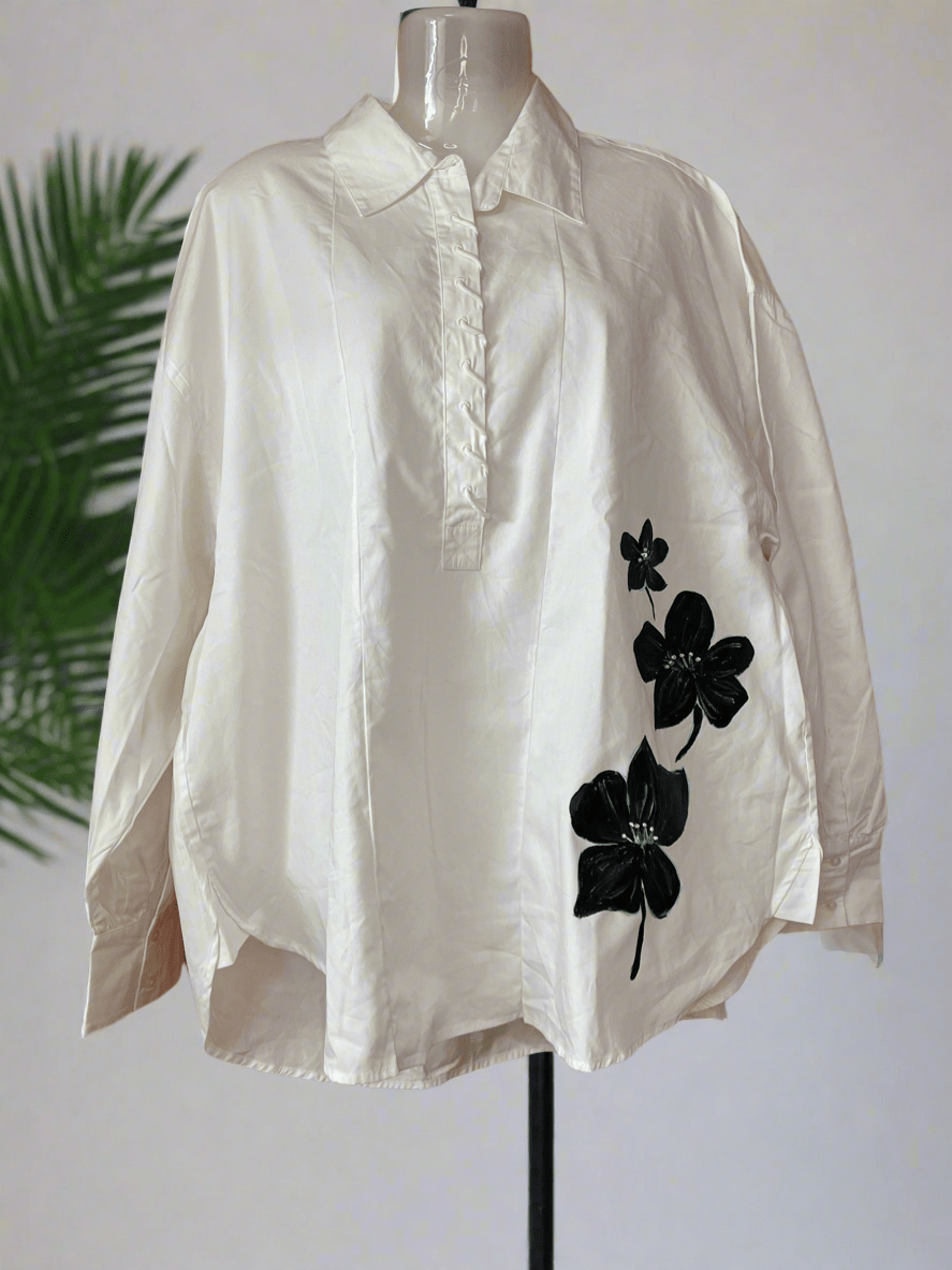 Everyday Cotton Shirt and Linen Pant Muse Set - Silver Lining