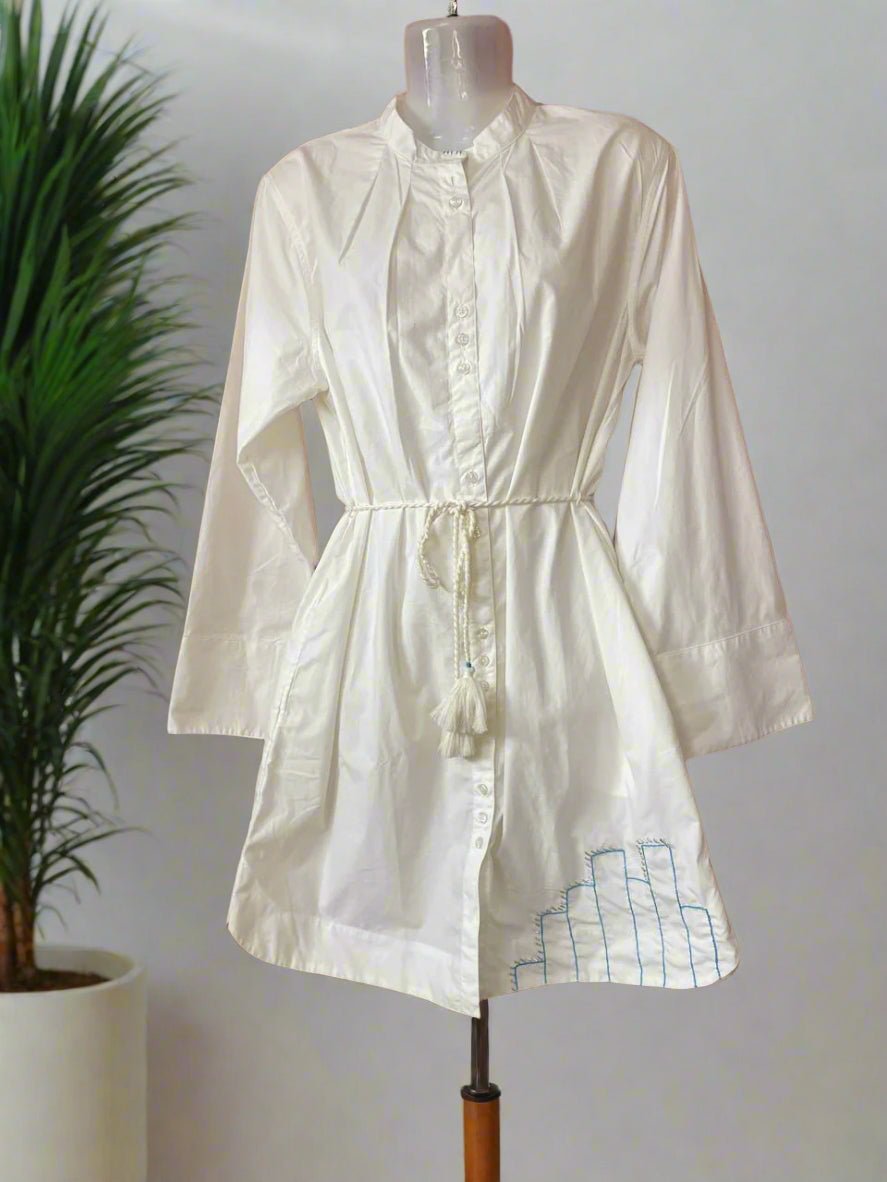 Ivory Edit Cotton Shirt Dress - Silver Lining