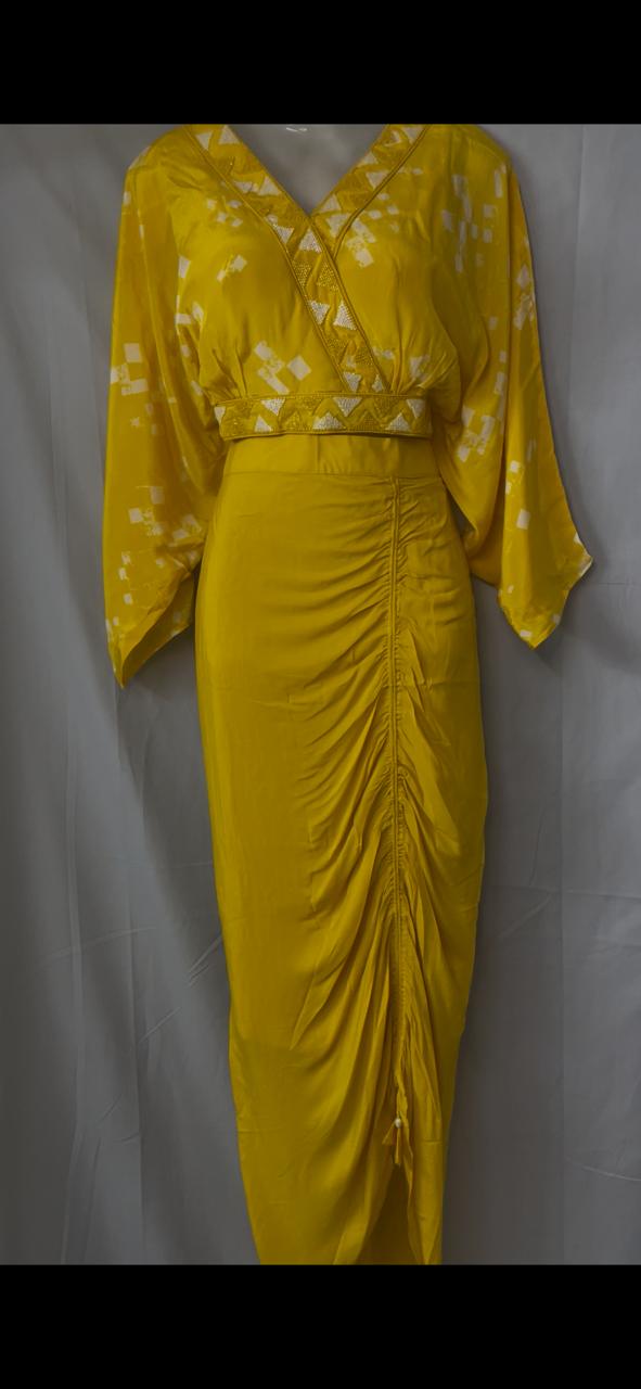 Lemon Glow Pull-Up Skirt Coord Set - Silver Lining