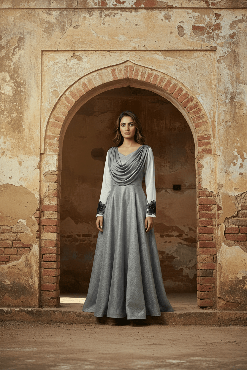 Midnight Glitz Party Gown - Silver Lining