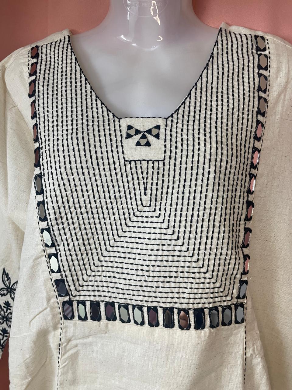 Mirror Muse Kurti Pant Set - Silver Lining