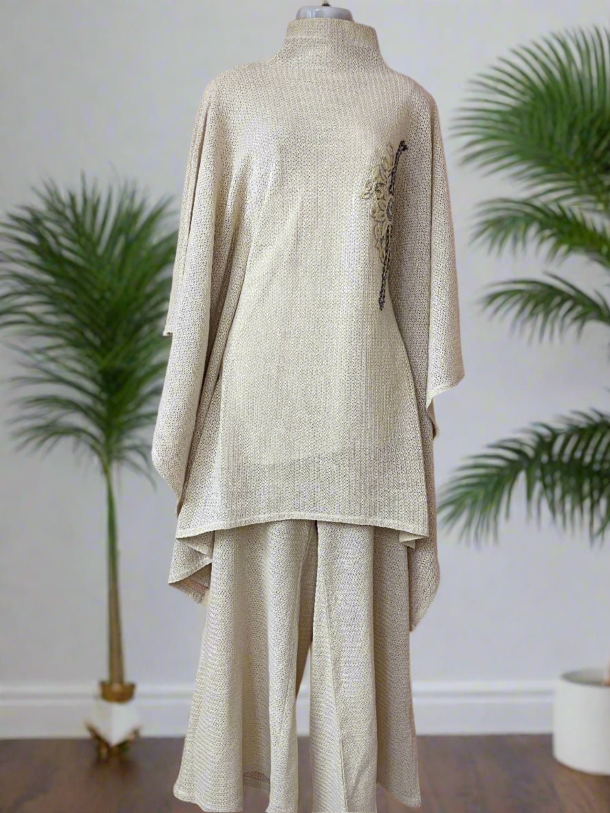 Mystic Kaftan Kurti Set - Silver Lining