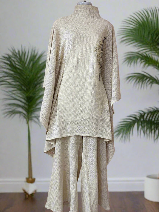 Mystic Kaftan Kurti Set - Silver Lining
