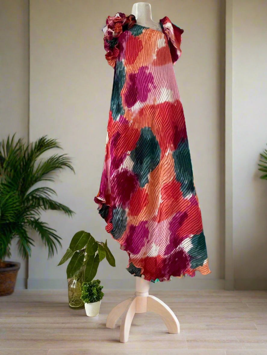 Nebula Ruffle Dress - Silver Lining