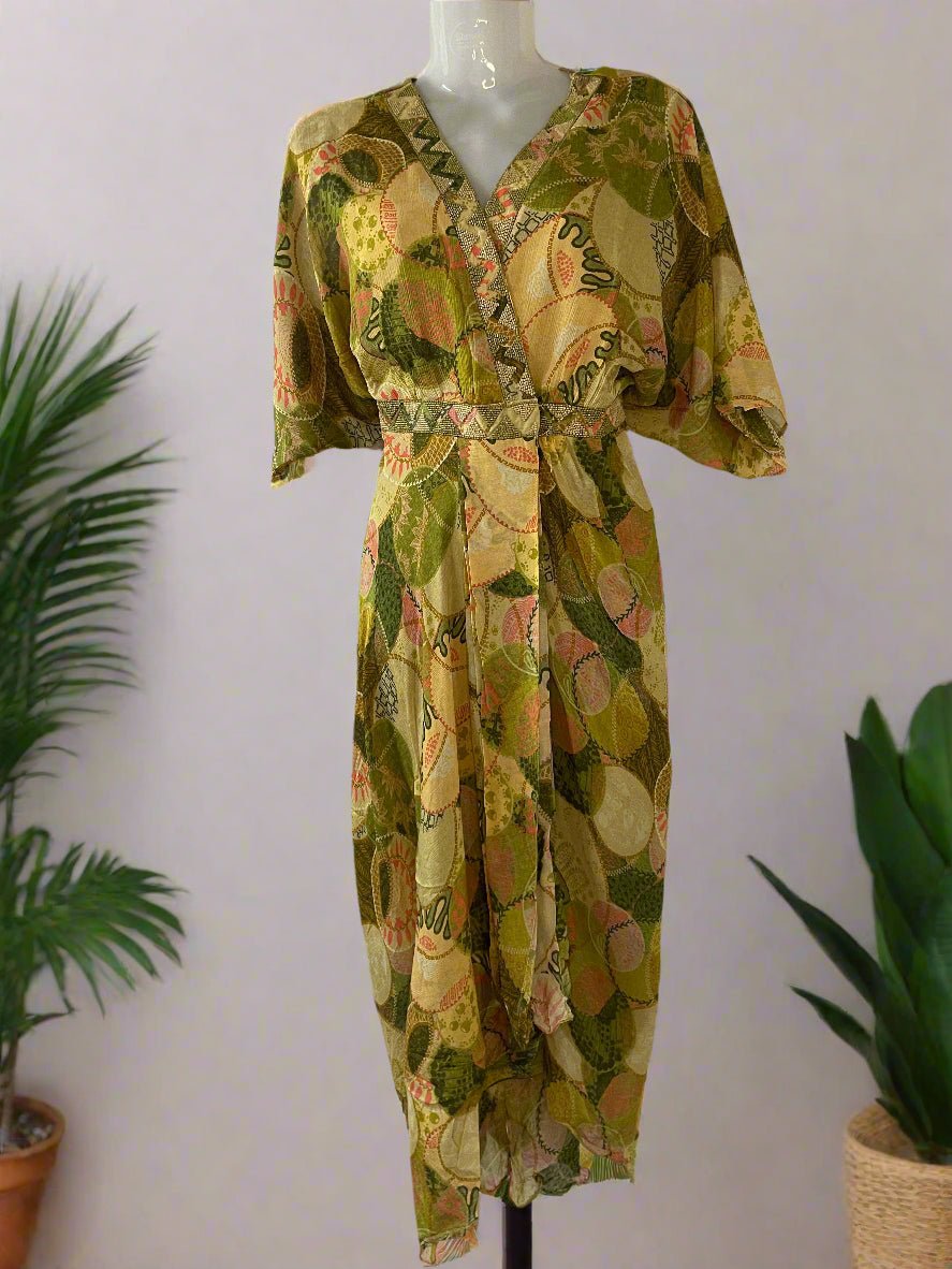 Olive Whispers Kaftan Dress - Silver Lining