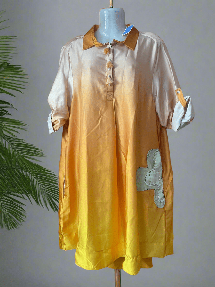 Ombré Shirt Dress - Silver Lining