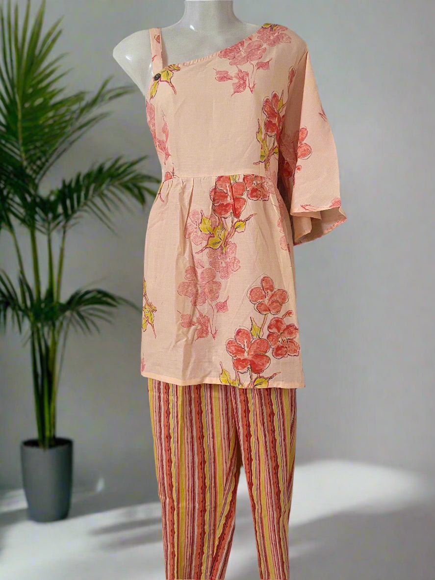 Peach Sorbet Cotton Coord Set - Silver Lining