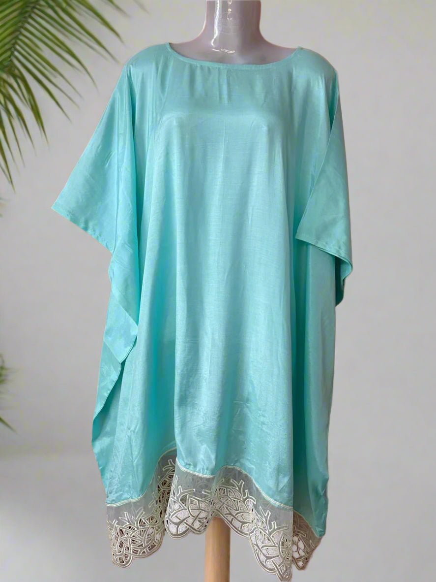 Sky Serenity Kaftan Kurti - Silver Lining