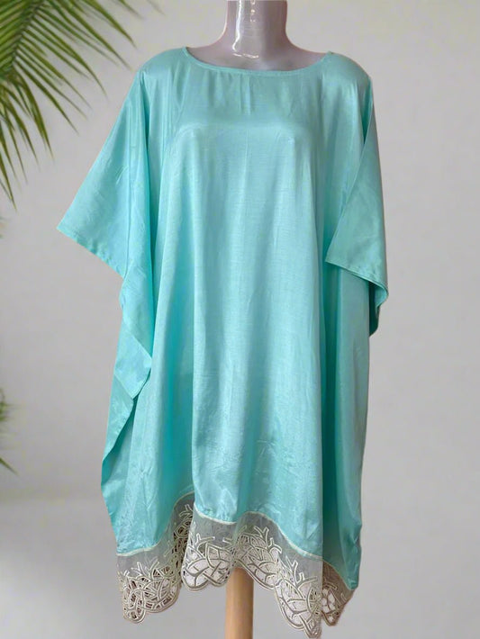 Sky Serenity Kaftan Kurti - Silver Lining