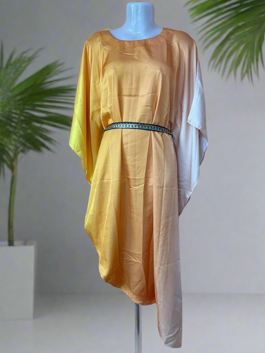 Sunset Swirl Kaftan Cowl Dress - Silver Lining