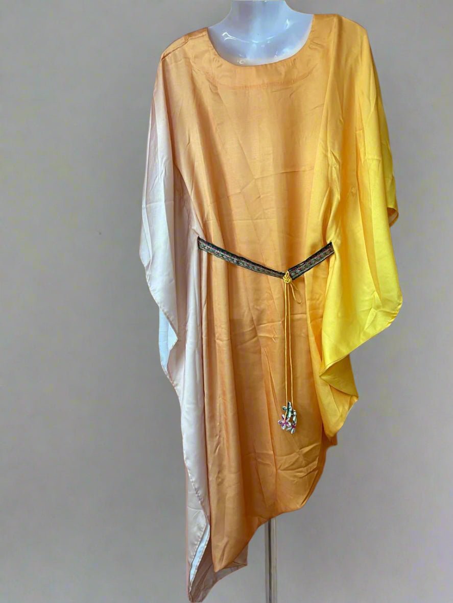 Sunset Swirl Kaftan Cowl Dress - Silver Lining
