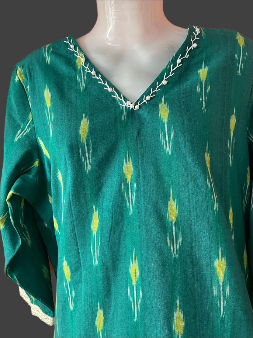 ZigZag zest Kurti Pant Set - Silver Lining